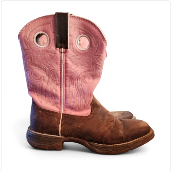 Durango Shoes - Durango Women's Flirt Western 10 inchSaddle Boots Size 9 M Pink Brown Leather